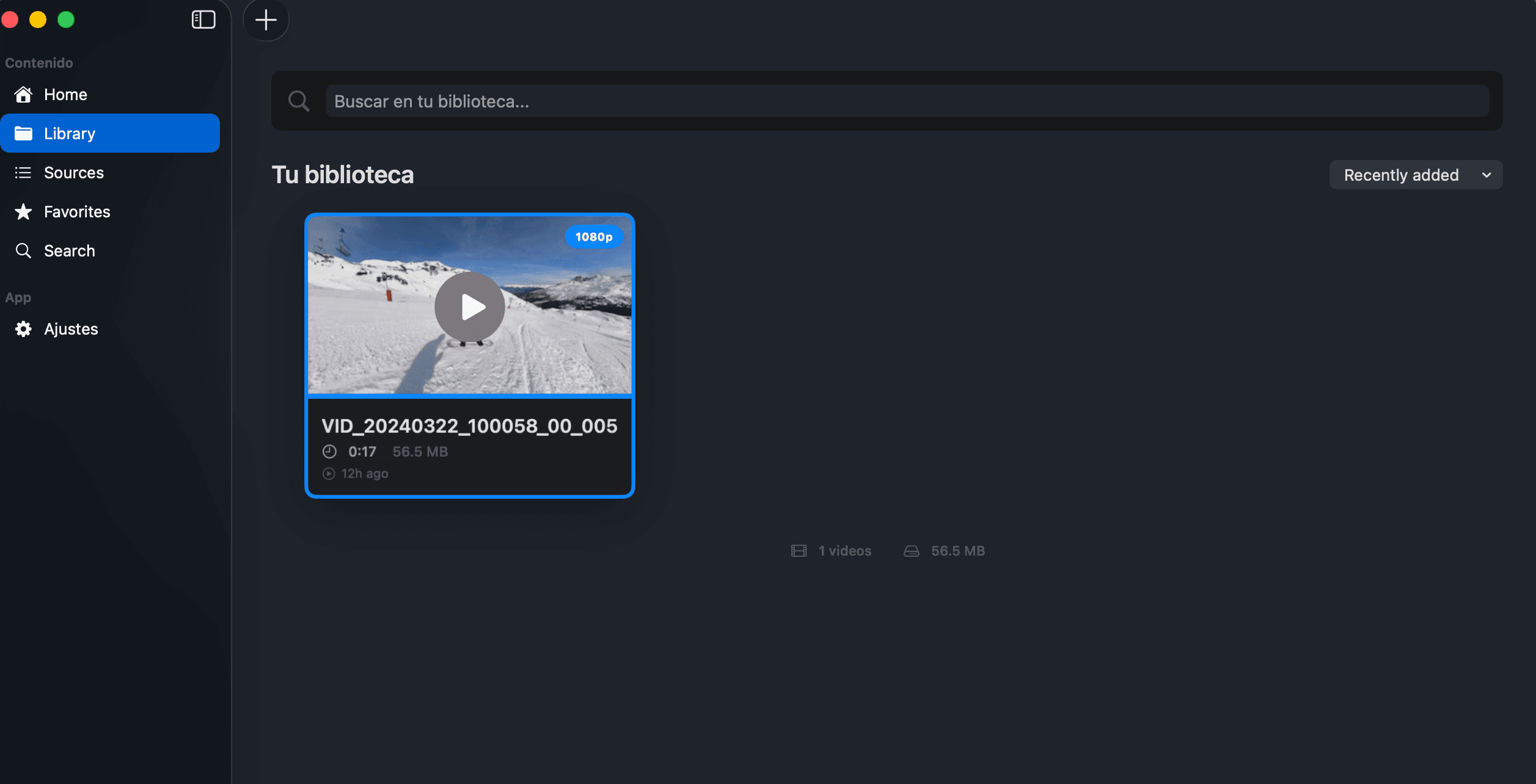 Tus vídeos locales, con metadatos automáticos